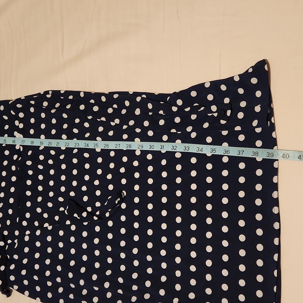 GLAMOUR  Dark Blue Polka Dot. 3/4 Sleeve Dress Size 16. - Picture 12 of 12